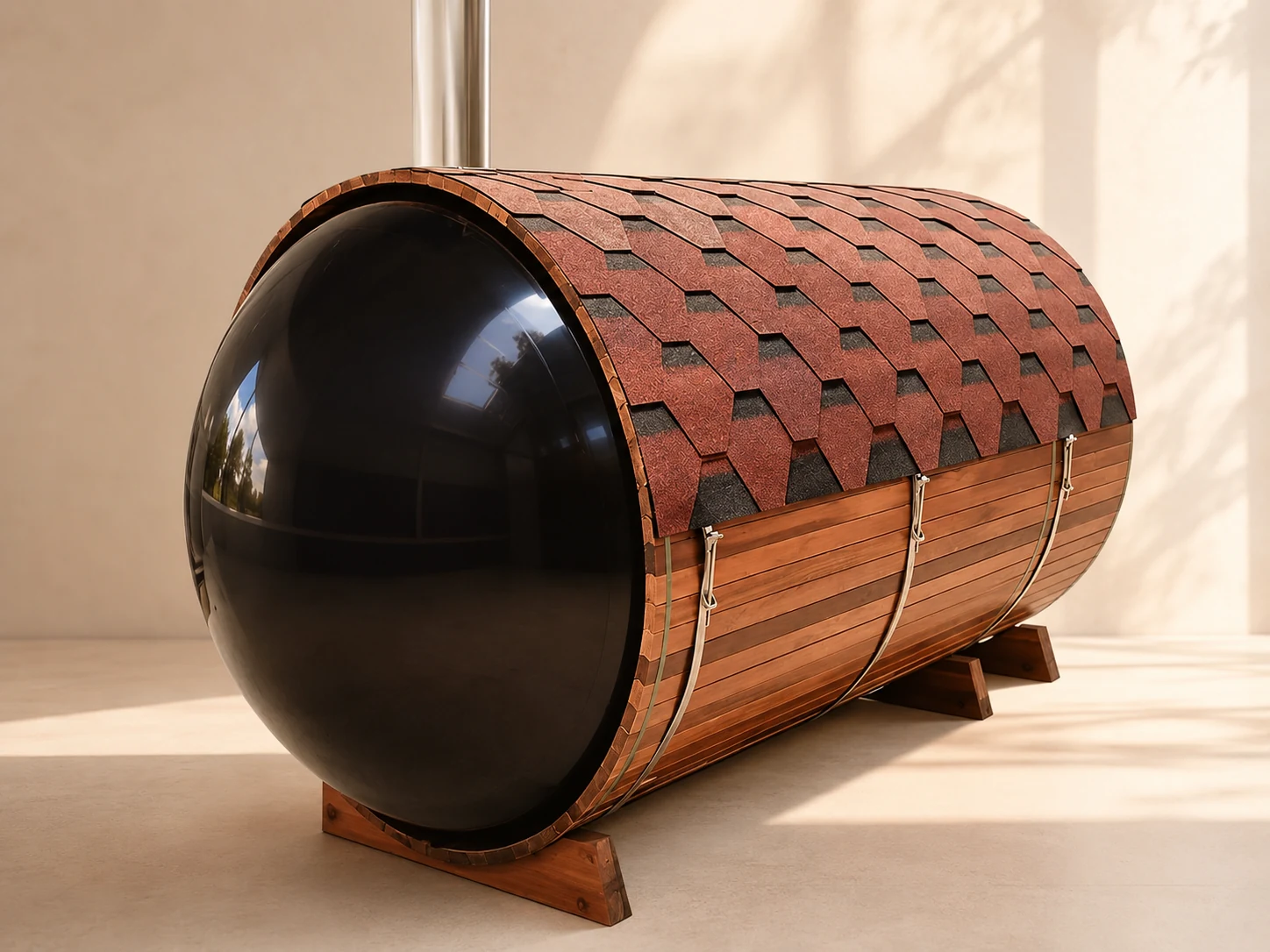 Luxury 2-person wooden Sauna room far infrared dry steam room