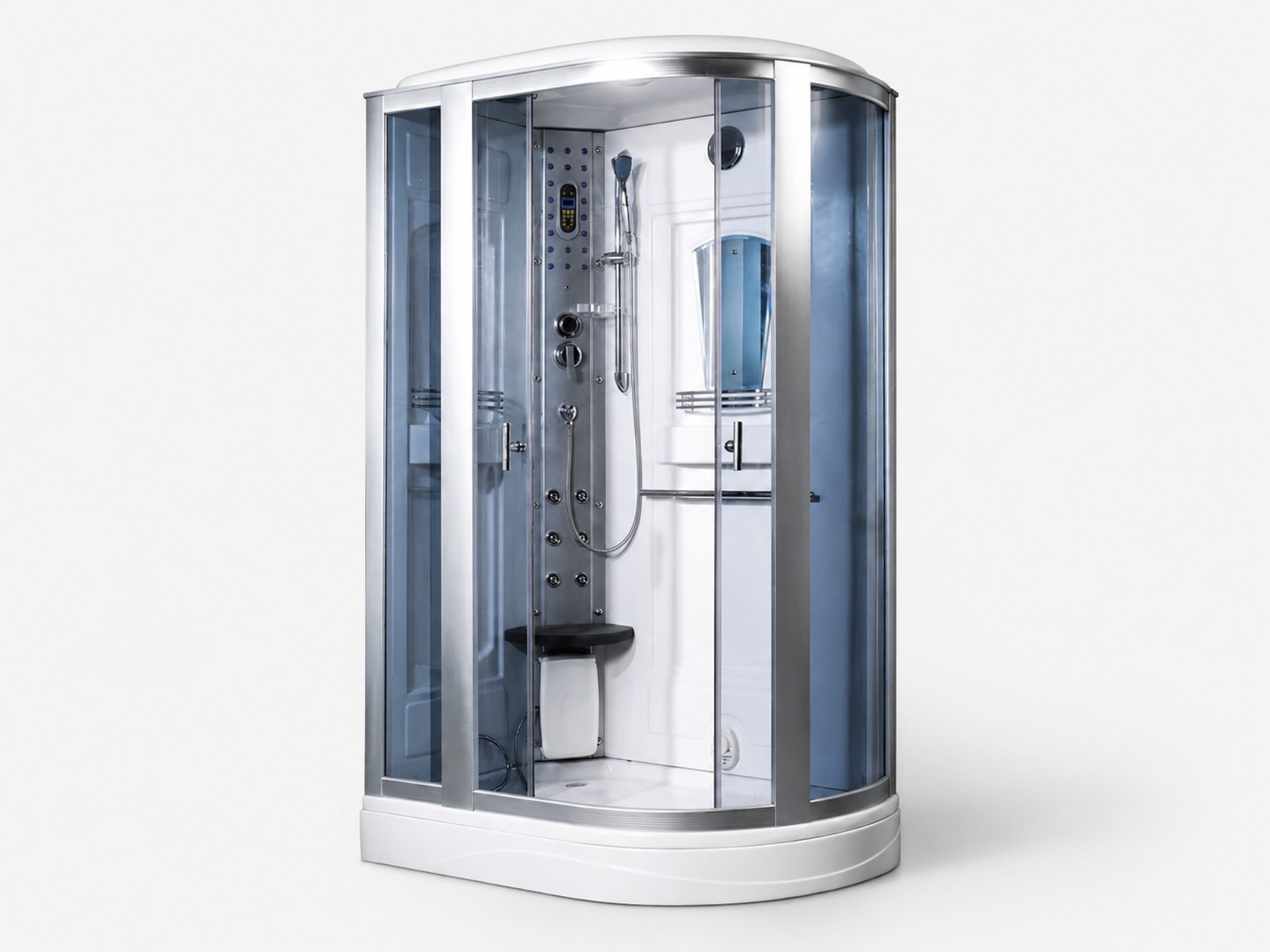 Luxury Shower Room with Indoor Corner Steam Sauna Room Wet Sauna Shower Combination House view 02