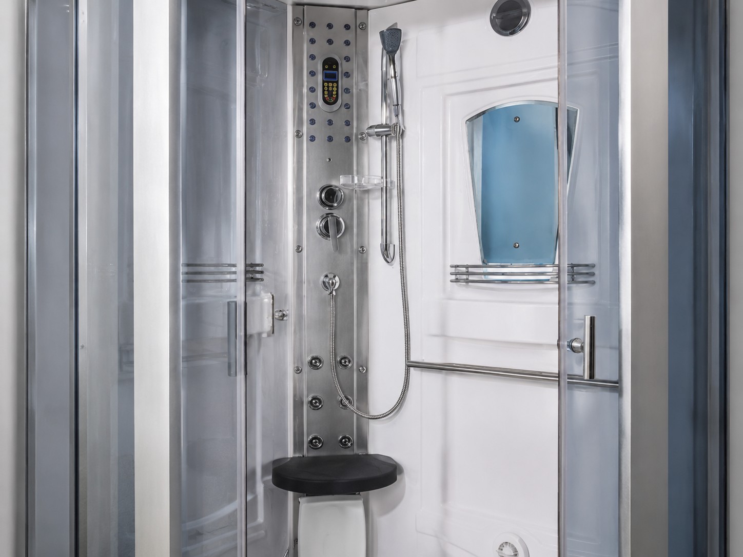 Luxury Shower Room with Indoor Corner Steam Sauna Room Wet Sauna Shower Combination House view 06