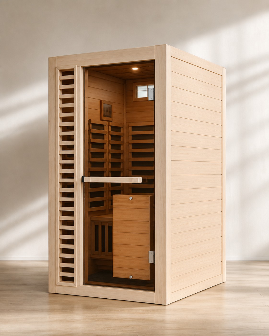 Luxury Solid Wood Family Backyard Dry Near Far Infrared Sauna Room view 03