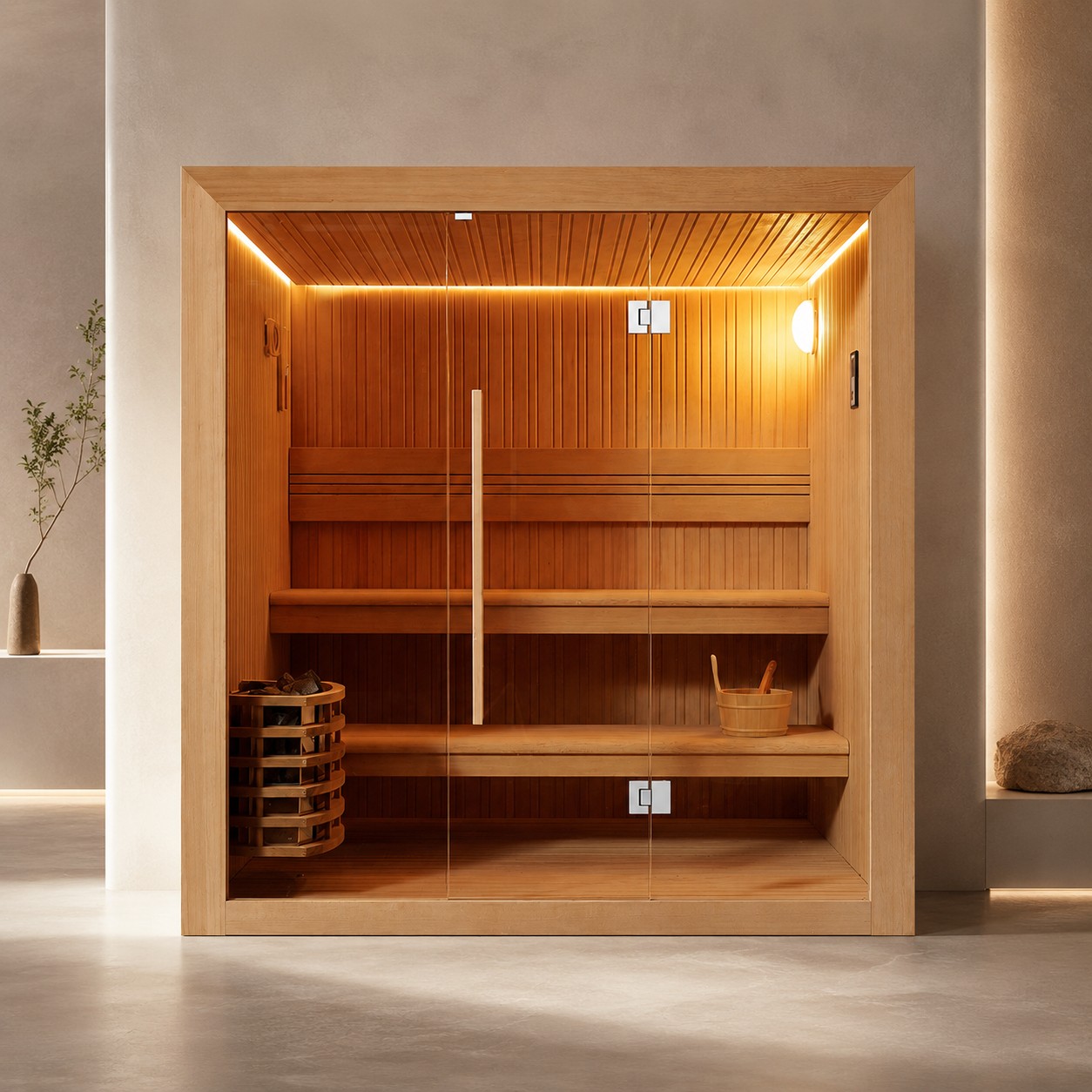 Luxury Traditional Sauna Room, Wooden Steam Sauna Room