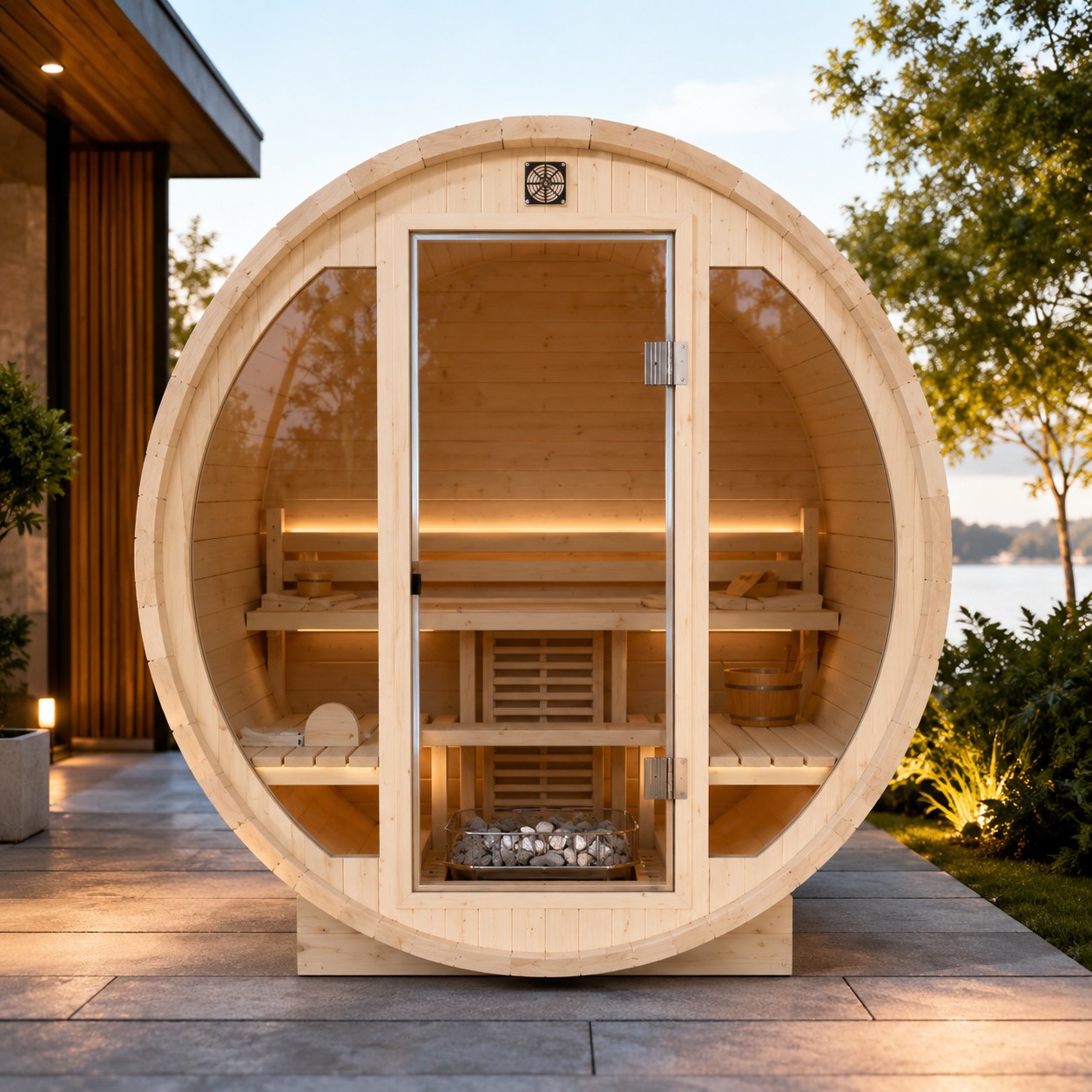 6 Person Outdoor Infrared Barrel Sauna