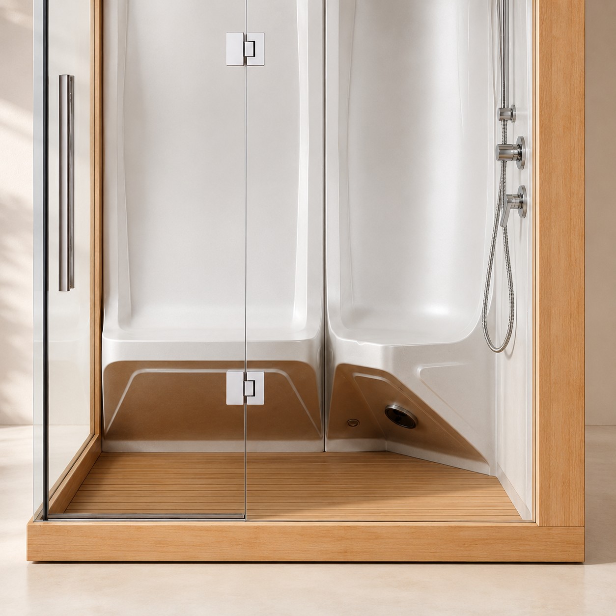 Modern Outdoor and Indoor Bathroom Steam Cabinet Sauna Room Shower view 07