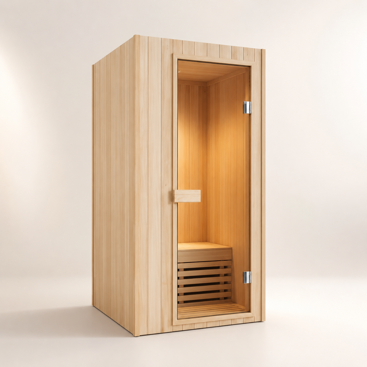 Rectangular Solid Wood Sauna Room