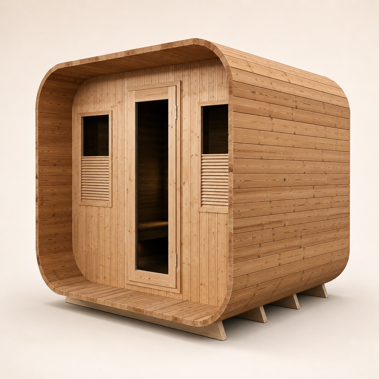 New Pure Canadian Red Cedar Wooden Sauna Outdoor Commercial Sauna Steam Room Kit Set view 06