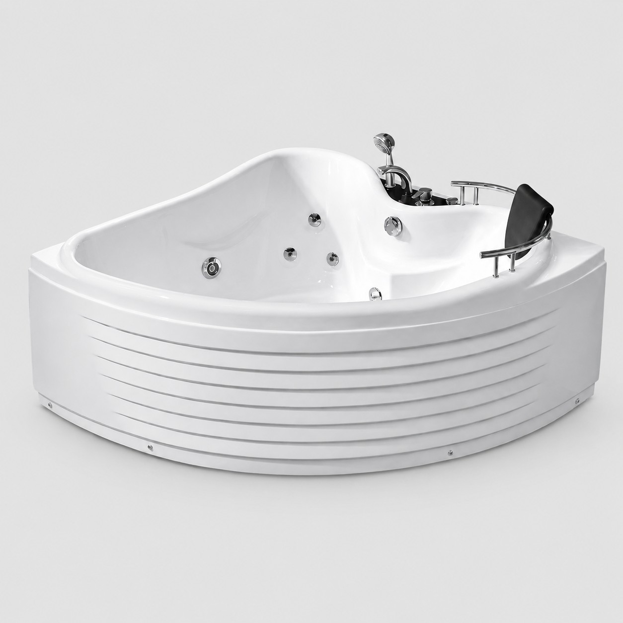 Corner Acrylic Soaking Bathtub view 02