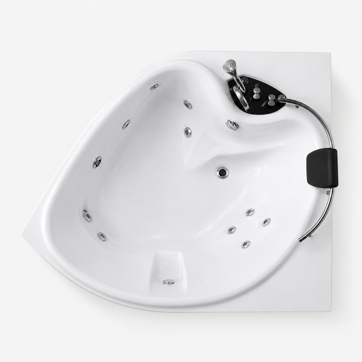 Corner Acrylic Soaking Bathtub view 03