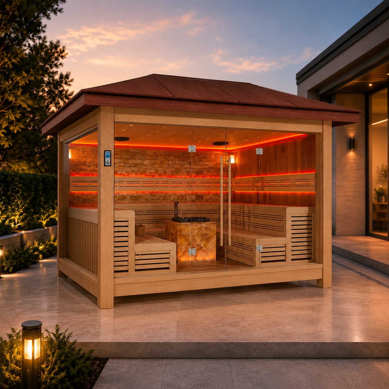 Outdoor Fashion Big Size Dry Home Steam Sauna Rooms Gazebo view 02