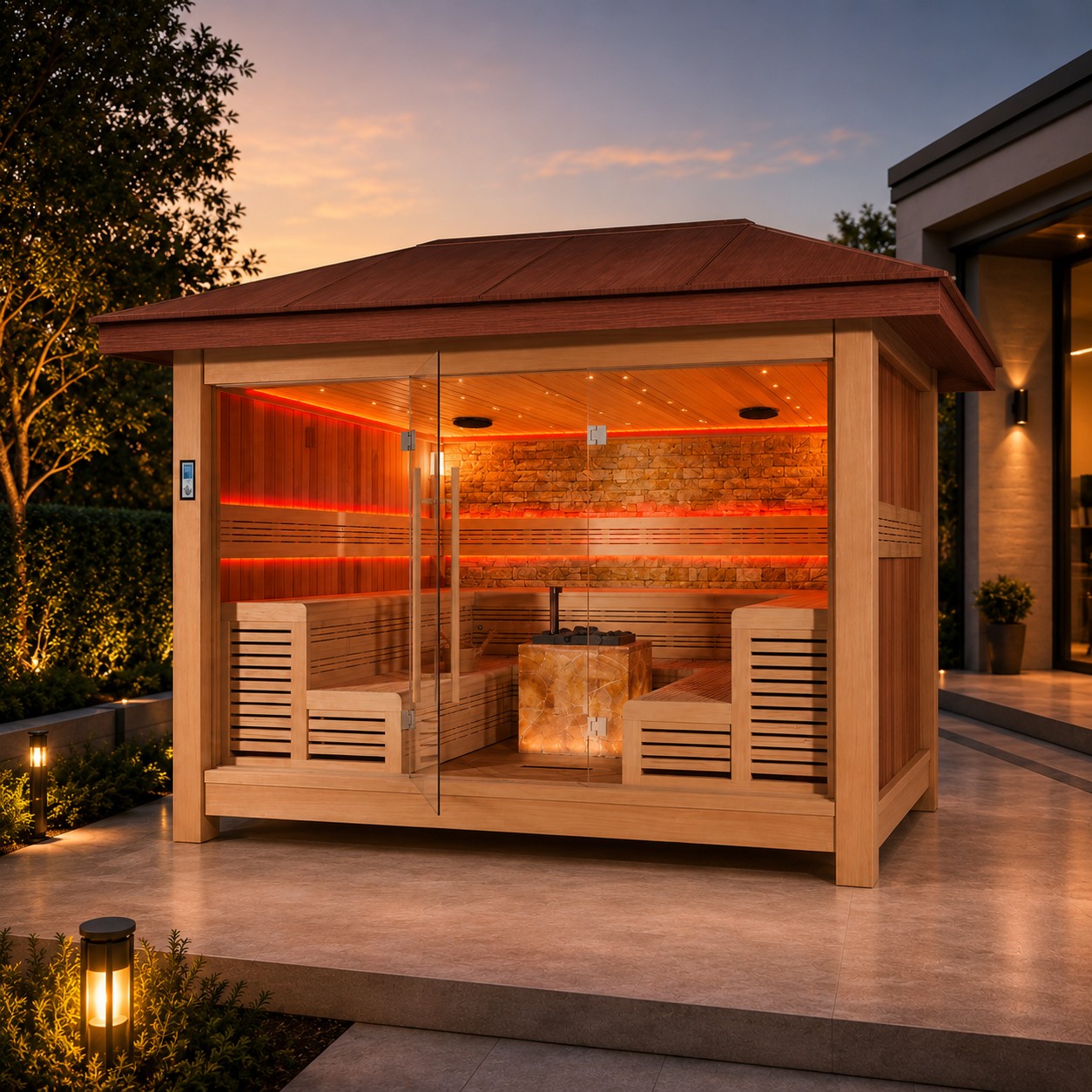Outdoor Fashion Big Size Dry Home Steam Sauna Rooms Gazebo view 06