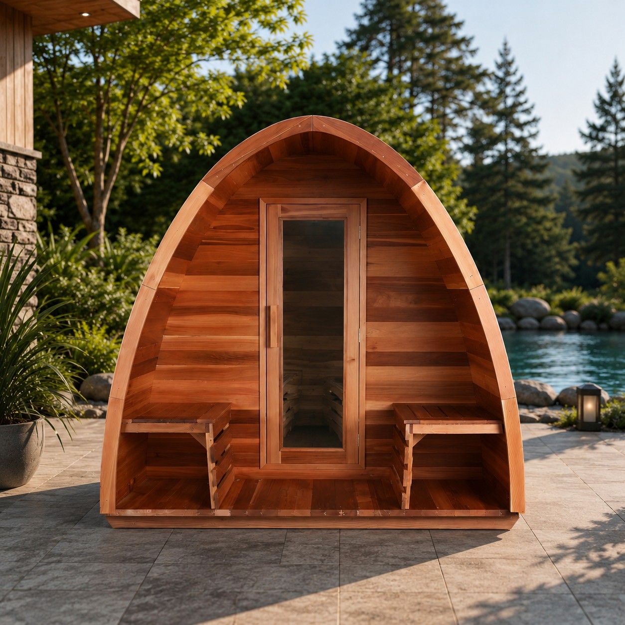 Outdoor Sauna wooden house sk-304 view 02