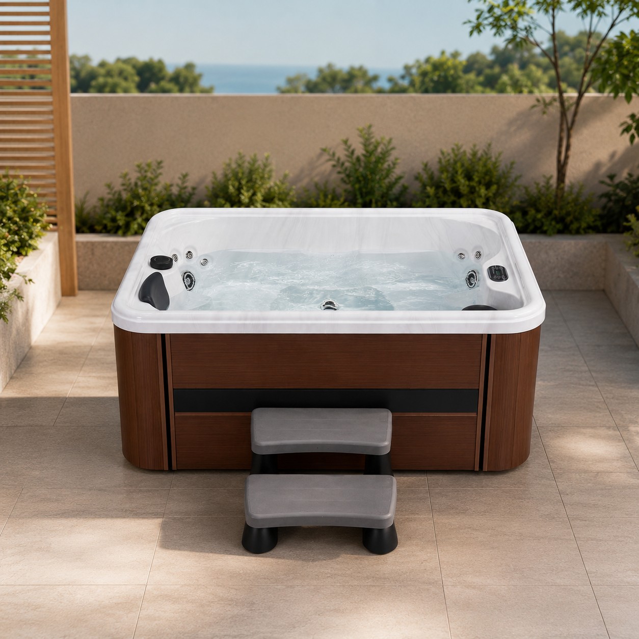 Outdoor SPA Hot Tub Bath Massage SPA Bathtub 3 Person Function Outdoor Spa for Garden Balcony view 03