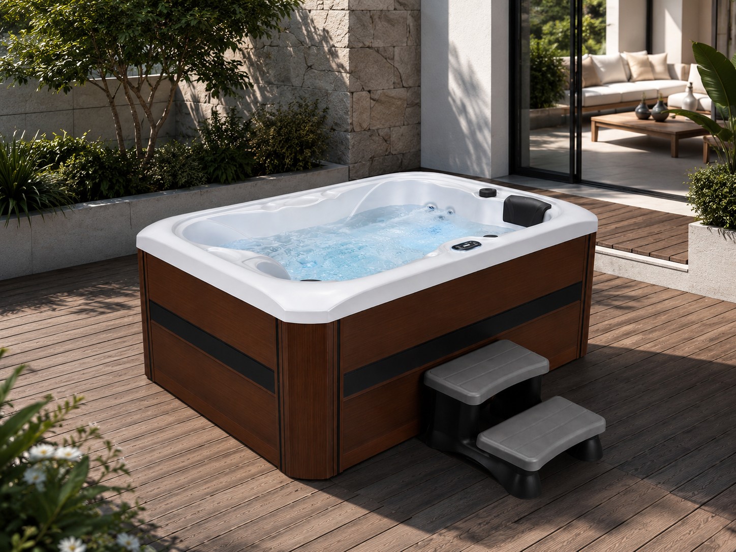 Outdoor Whirlpool Outdoor massage Hot Tub view 04