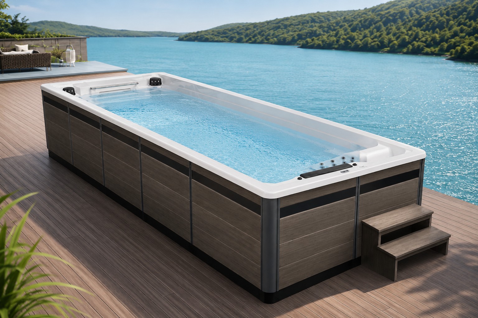 PC05ST-S Luxury Endless Swim Spa Pool 5000*2400*1470MM view 04