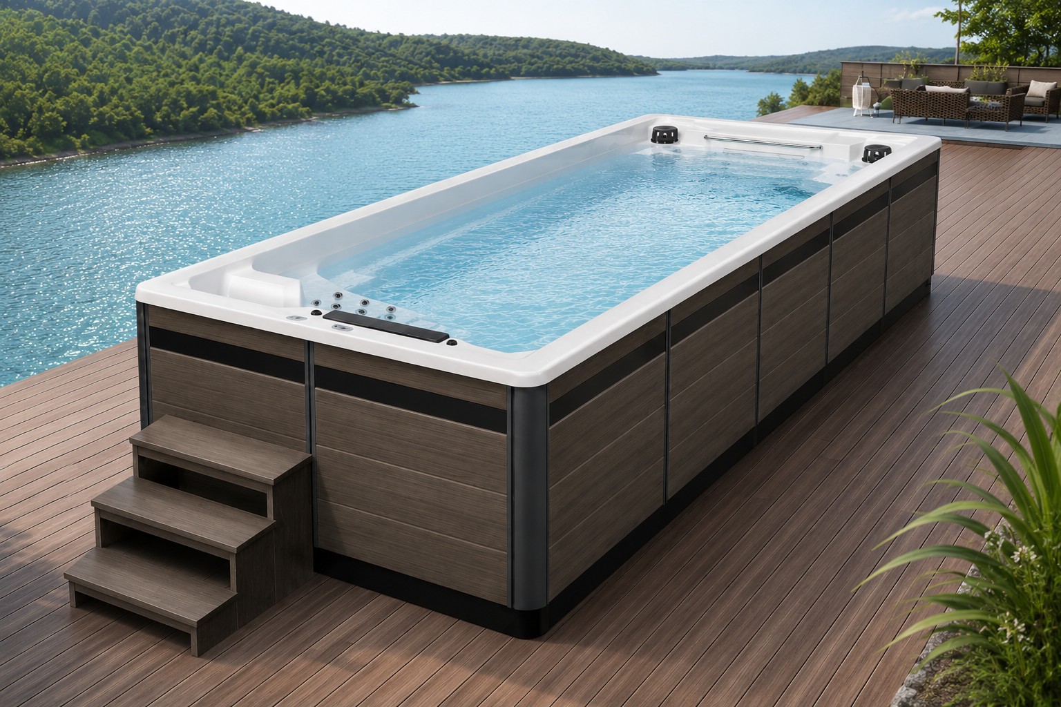 PC05ST-S Luxury Endless Swim Spa Pool 5000*2400*1470MM view 06