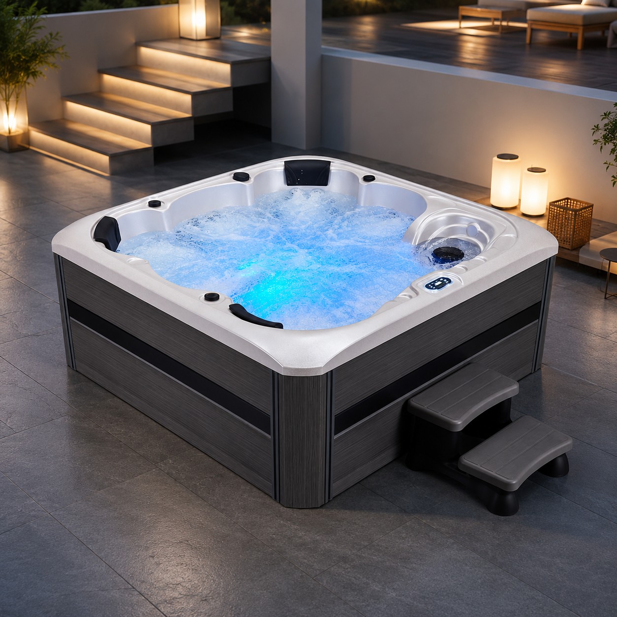 6 Person Rectangular Outdoor Spa