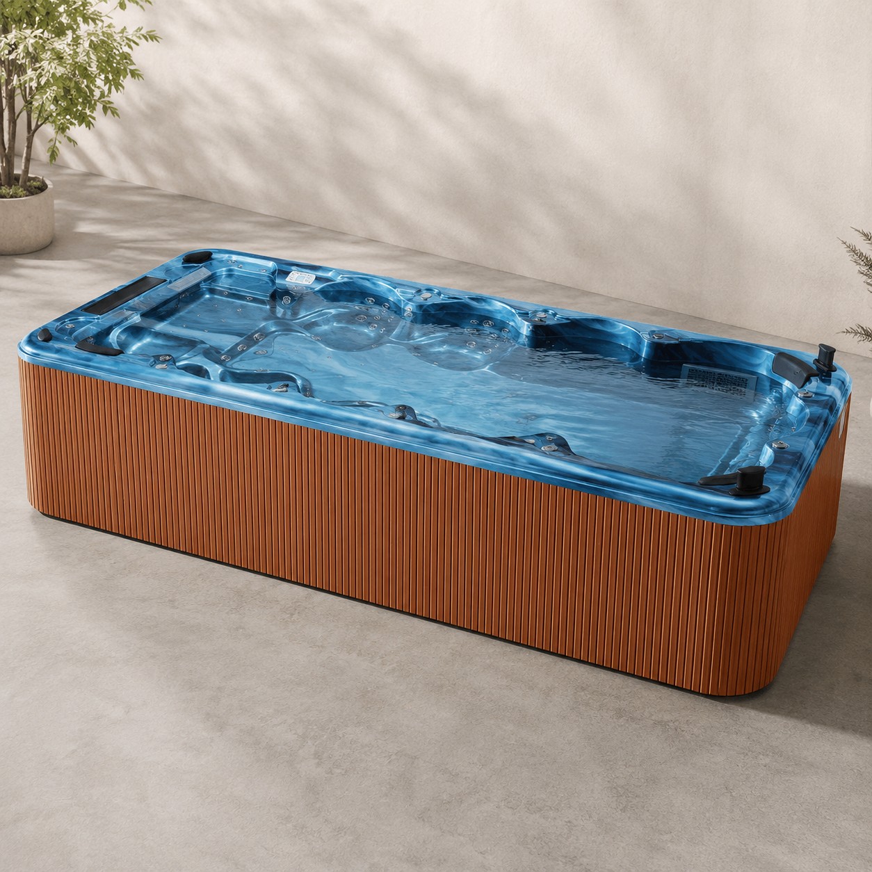 Rectangular Outdoor Swim Spa view 03