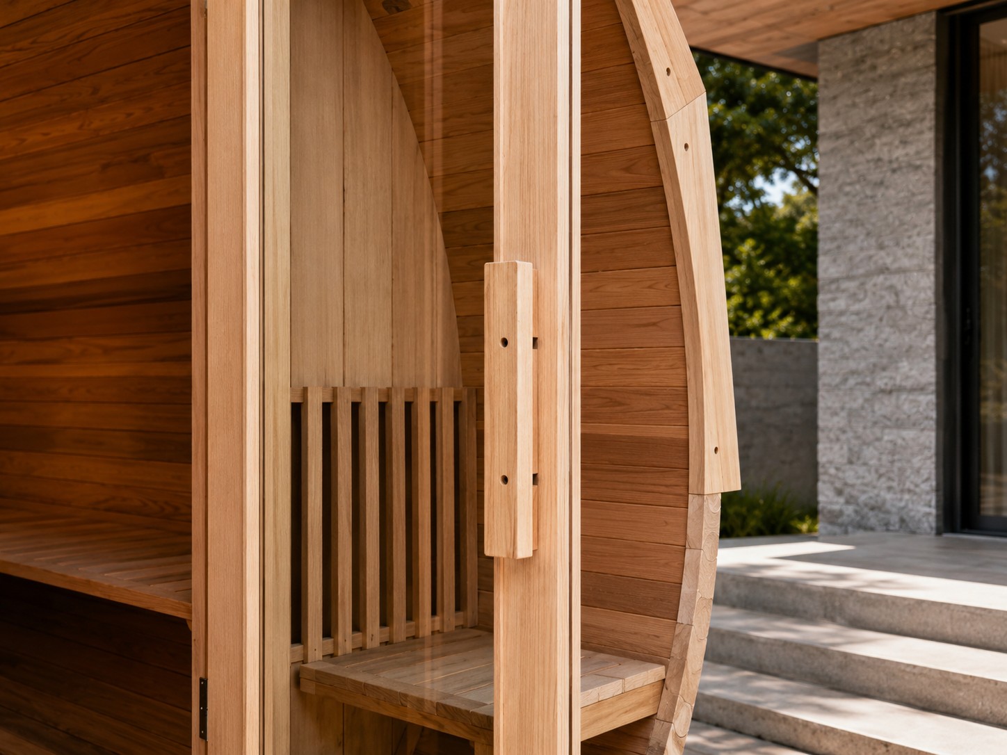 Portable Value Saunas Outdoor Barrel Sauna Dry Steam Room view 05