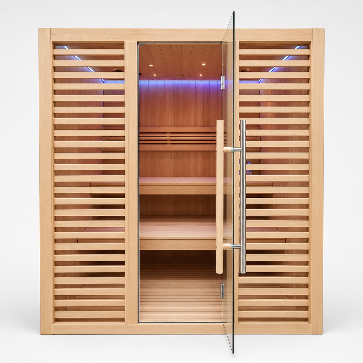 Red Cedar Wood 4 Person Sauna Room Home Dry Steam Outdoor Traditional Sauna
