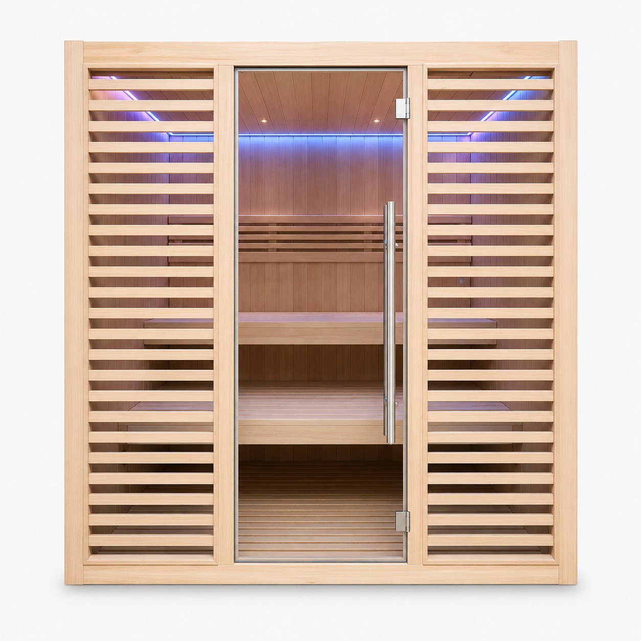 Red Cedar Wood 4 Person Sauna Room Home Dry Steam Outdoor Traditional Sauna view 07