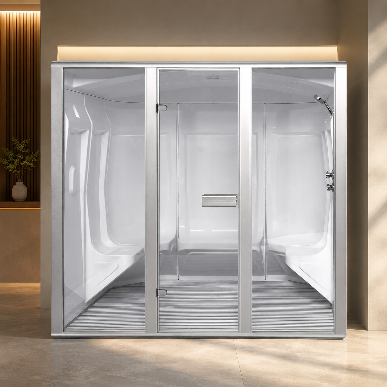 Sauna and Steam Combined Traditional Wet Sauna Room Indoor