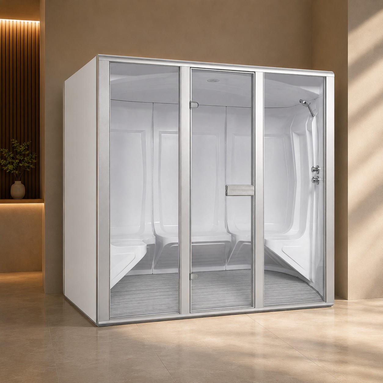 Sauna and Steam Combined Traditional Wet Sauna Room Indoor view 02