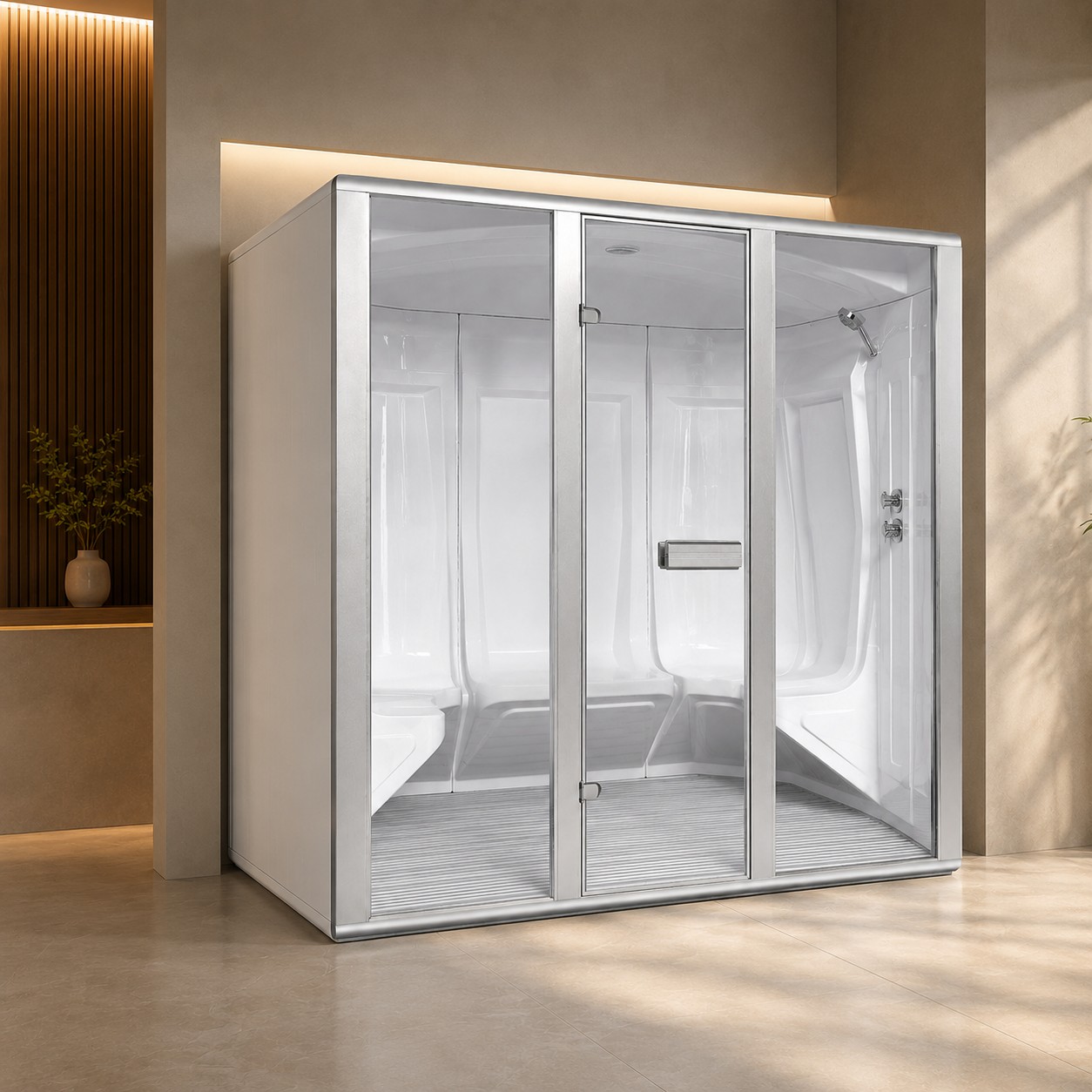 Sauna and Steam Combined Traditional Wet Sauna Room Indoor view 03