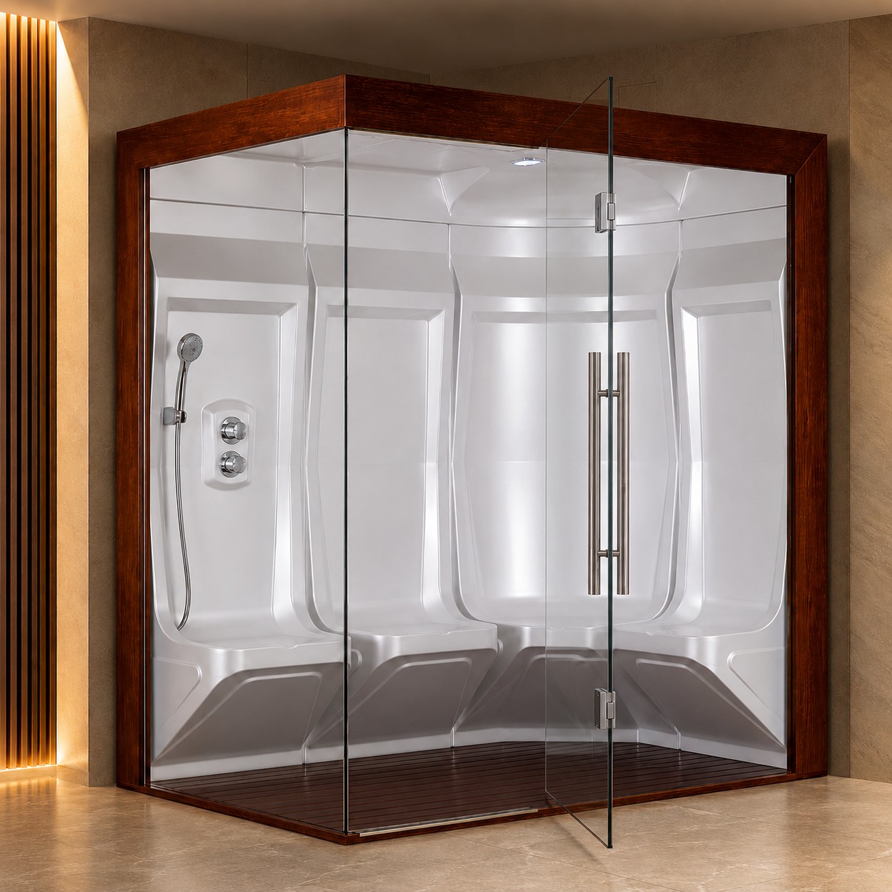 Sauna Steam Room Combination Indoor Traditional Web Sauna House view 04