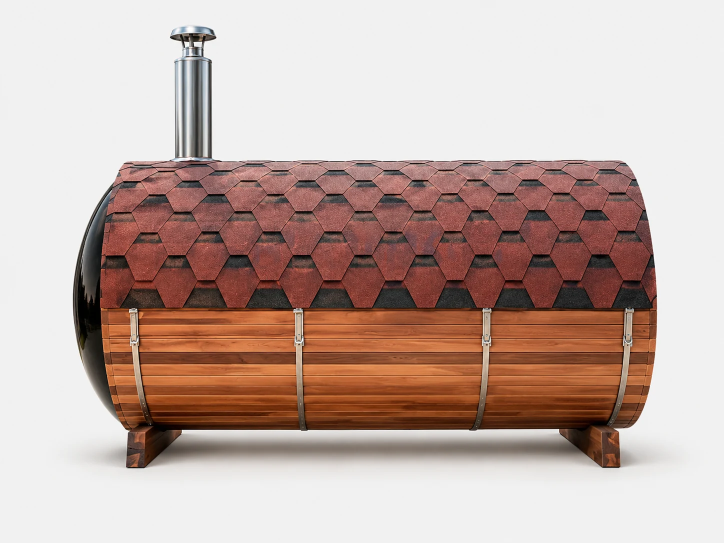 SK-306 Outdoor Barrel Sauna Cabin view 04