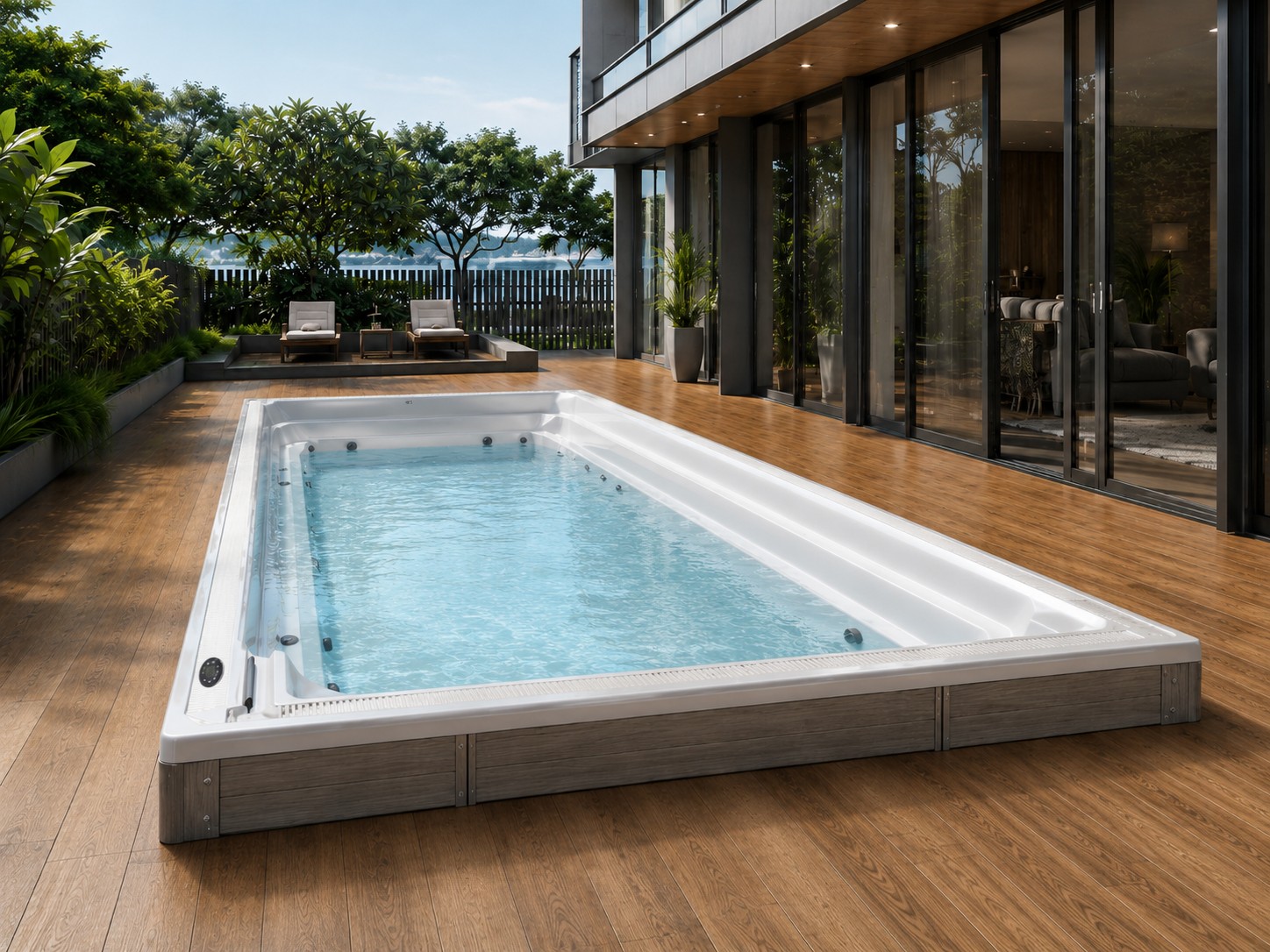 7 Meter Outdoor Swim Spa Pool view 02