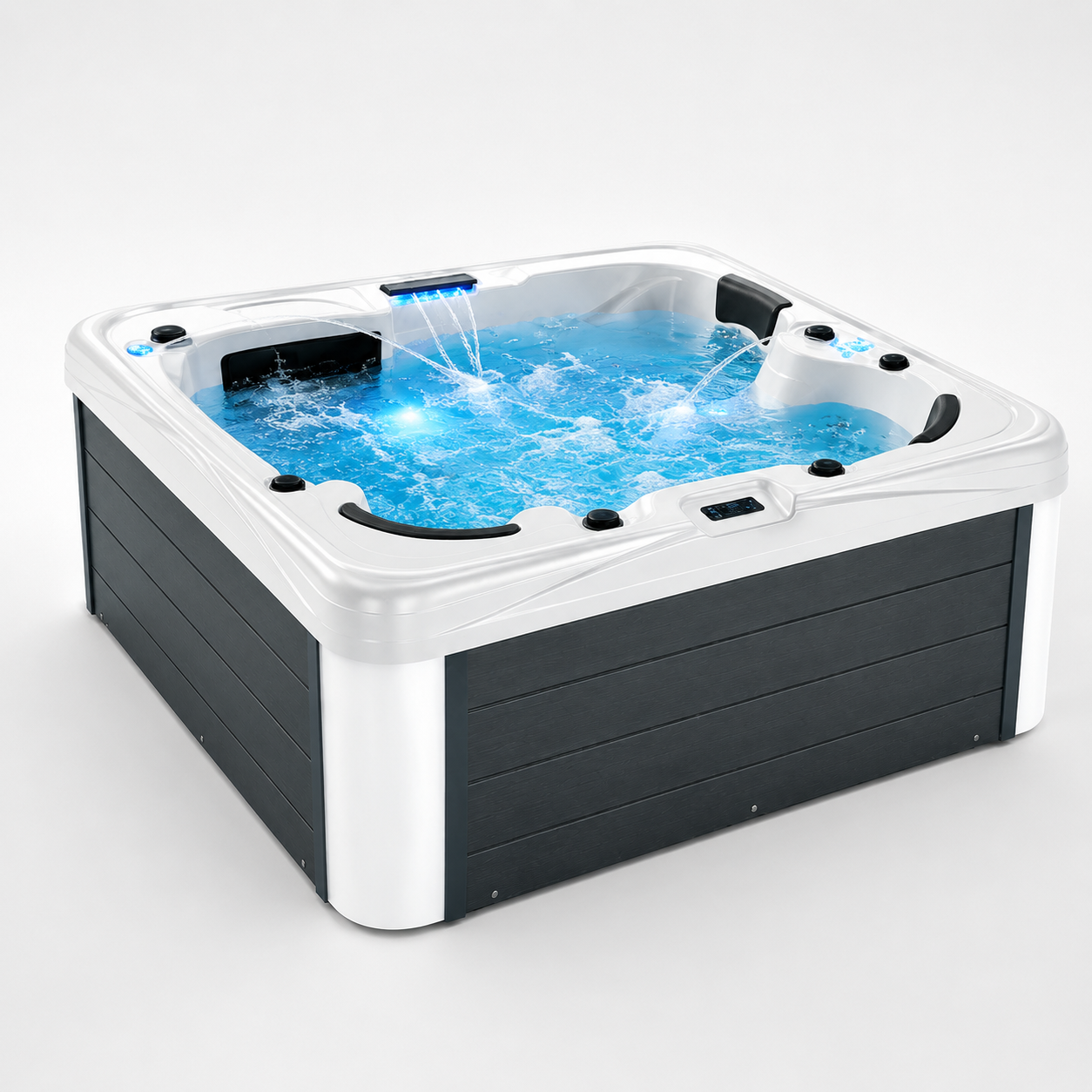 square Acrylic Spa Bathtub with 51 Jets Balboa Control Soaking Feature view 03