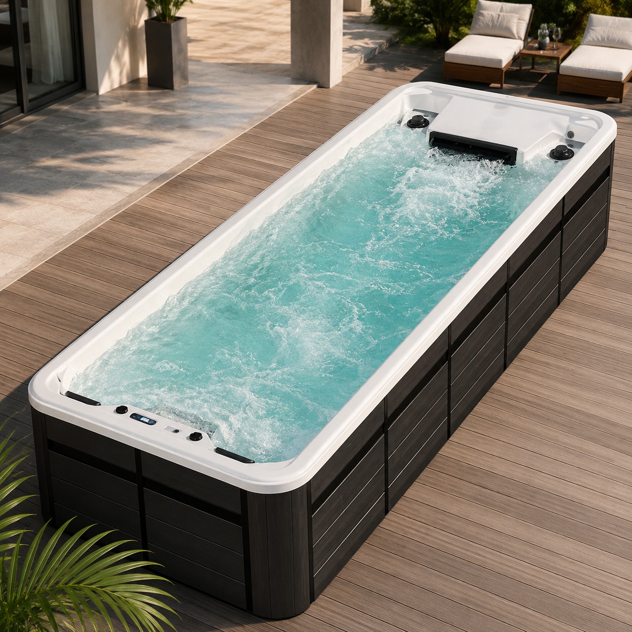Strong Water Massage Jets Body Swim Spa Acrylic Endless Training System Swimming Pool Spa