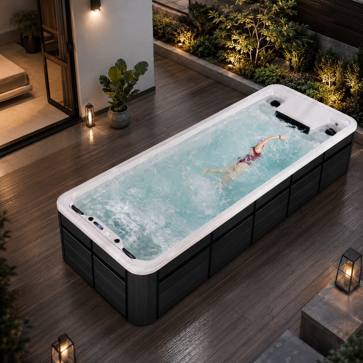 Strong Water Massage Jets Body Swim Spa Acrylic Endless Training System Swimming Pool Spa view 05