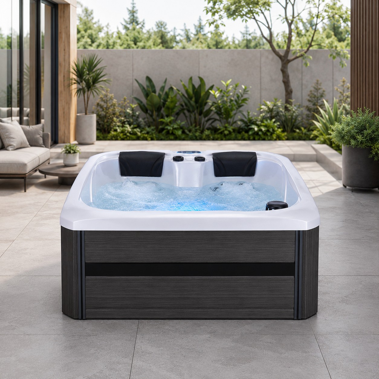 3 Seat Outdoor Massage Hot Tub view 04
