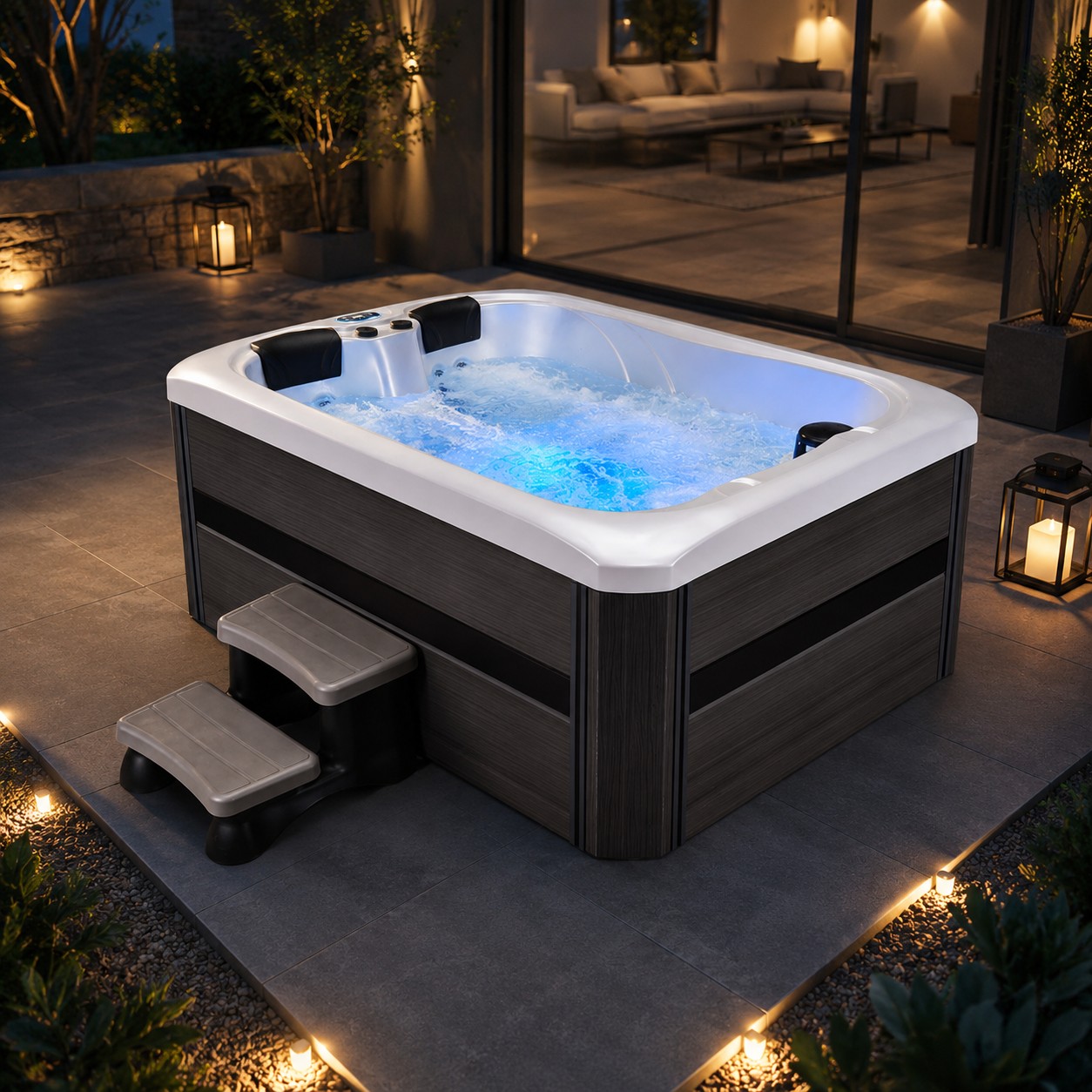 3 Seat Outdoor Massage Hot Tub view 07