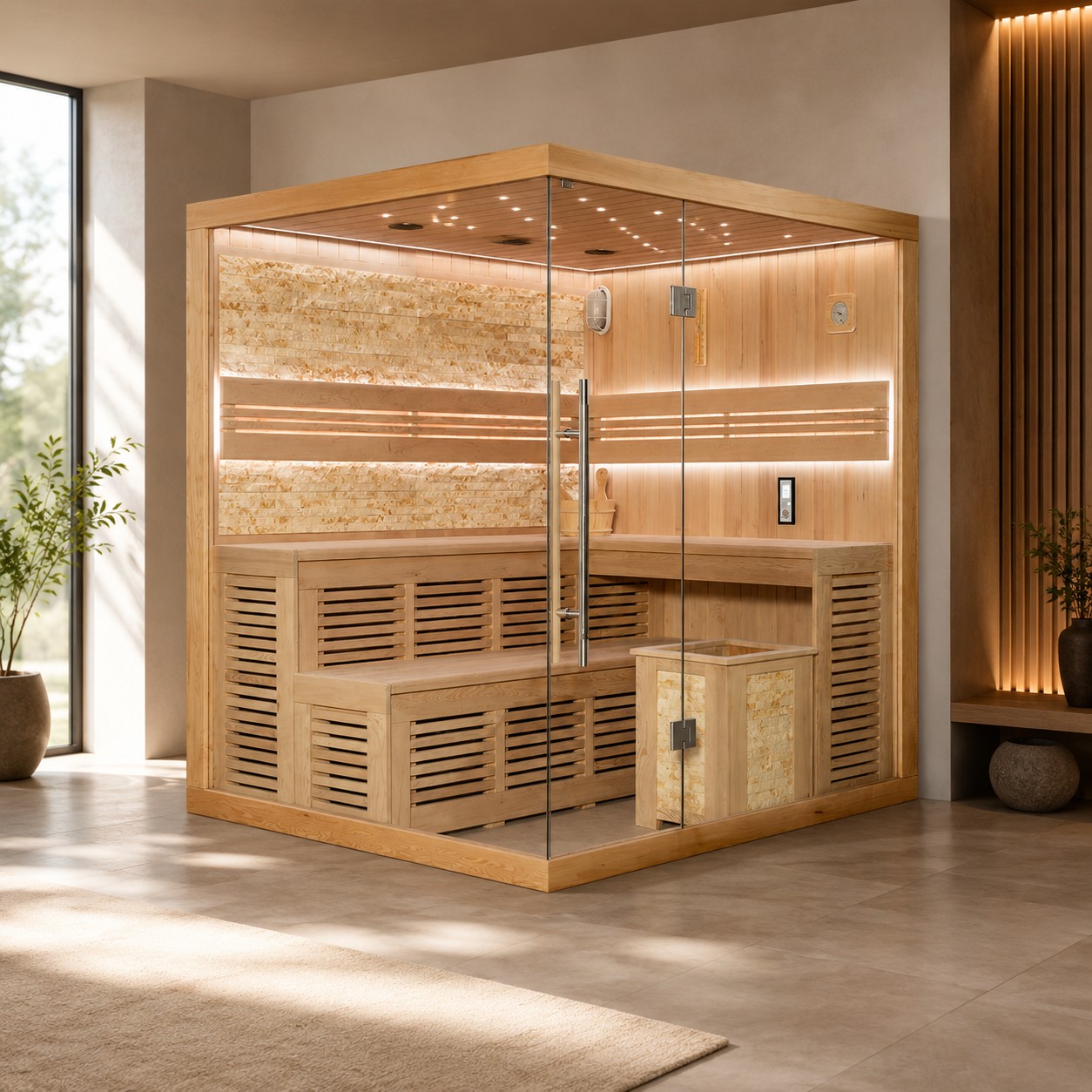 Wood Infrared Sauna Cabin Family Infrared Traditional Sauna Outdoor Sauna House